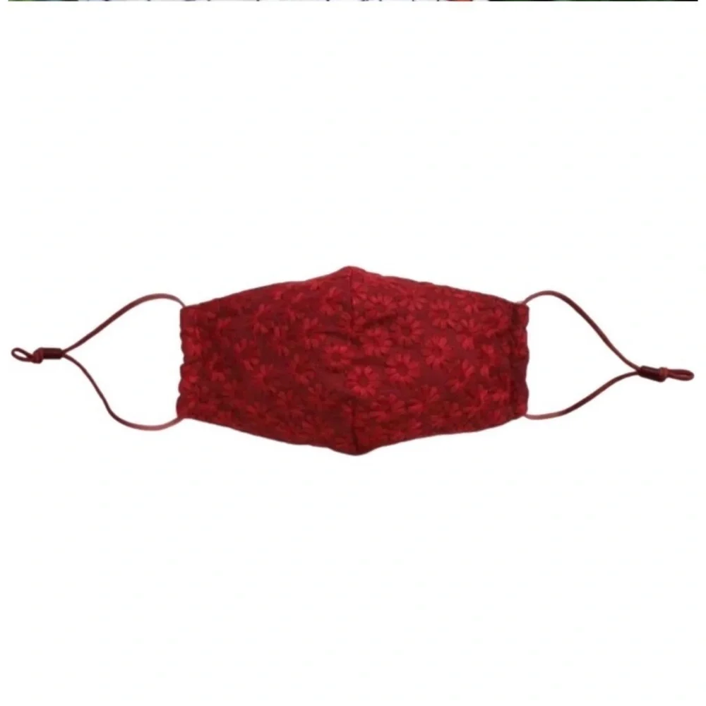 LELE SADOUGHI • Burgundy Flower Lace Luxury Face Mask